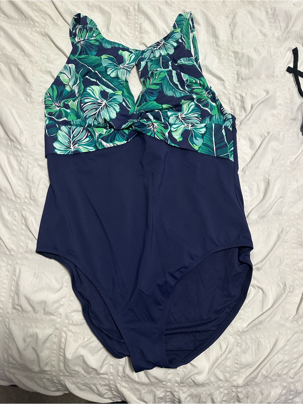 Woman’s Tommy Bahama Navy Floral One-Piece Swimsuit